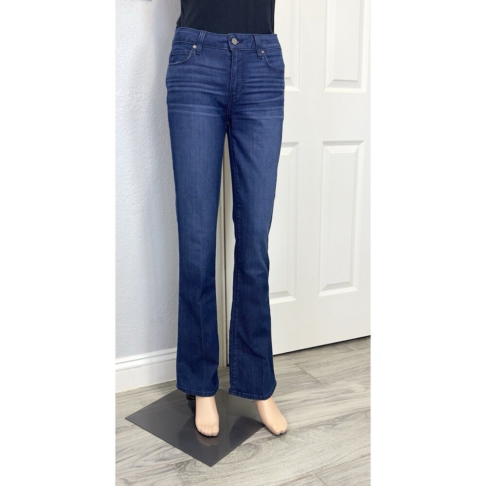 PAIGE Manhattan Women’s 27 Bootcut Jeans Blue Medium Wash Stretch Mid Rise